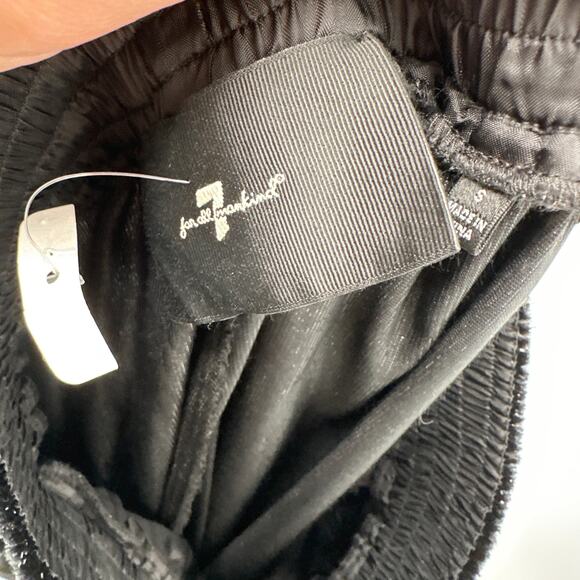 7 FOR ALL MANKIND Luxe Elastic Waist Jogger in Black Shine // S - Picture 14 of 14
